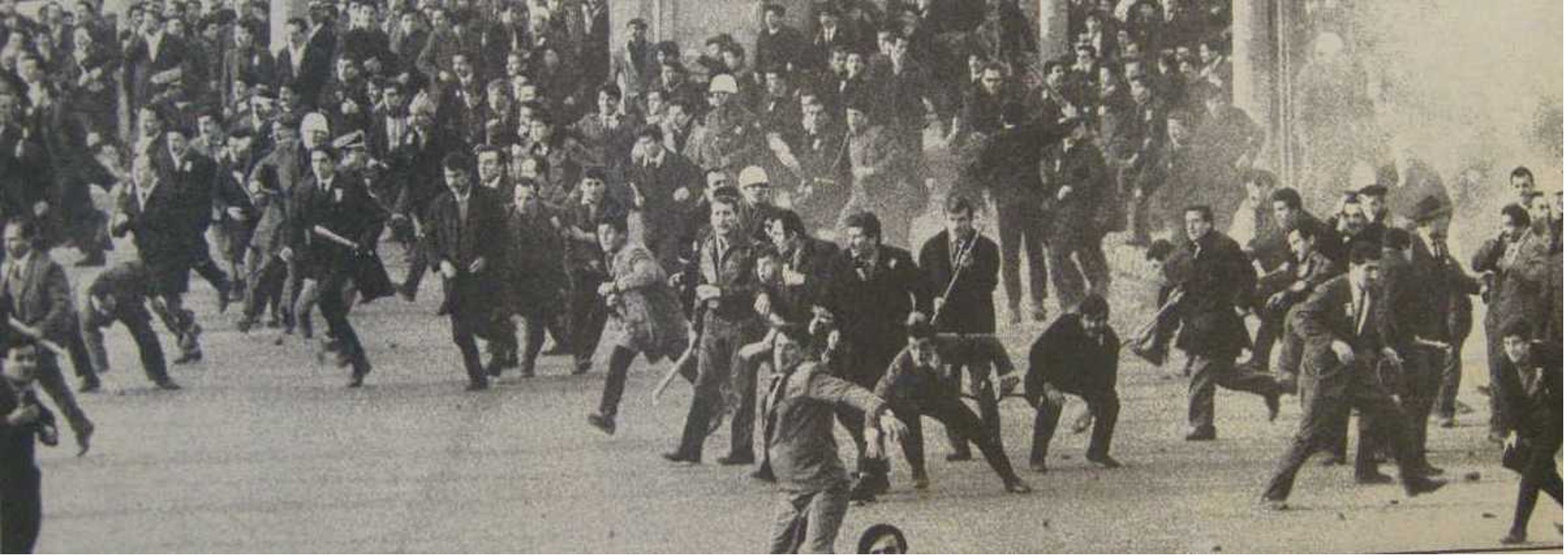 17 February 1969, Günaydın — Rightists move to attack, clubs in hand
